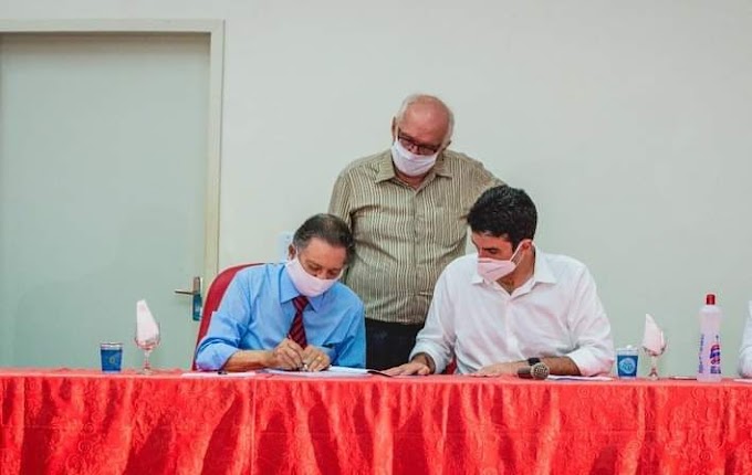Governador do Estado Hélder Barbalho veio a cidade de Altamira nesta terça-feira 19/05, para realizar a assinatura do convênio com a Prefeitura para construção do Hospital de Campanha