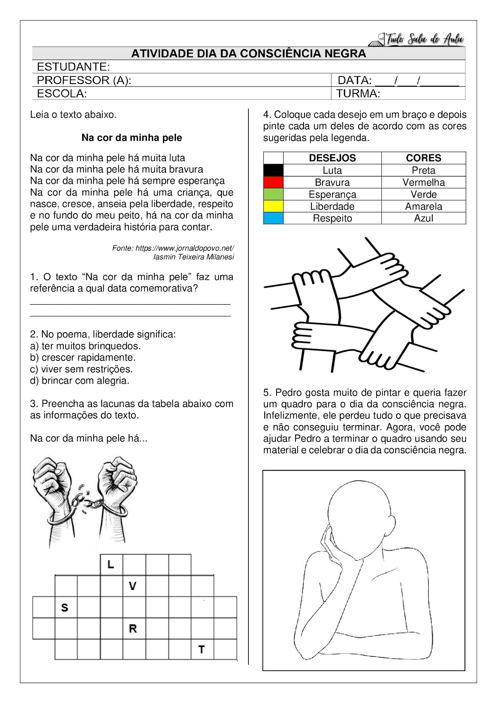 Dinâmica 1º dia de Aula Ingles