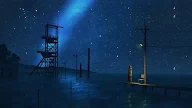 Standing Alone Looking Sky Night And Ocean