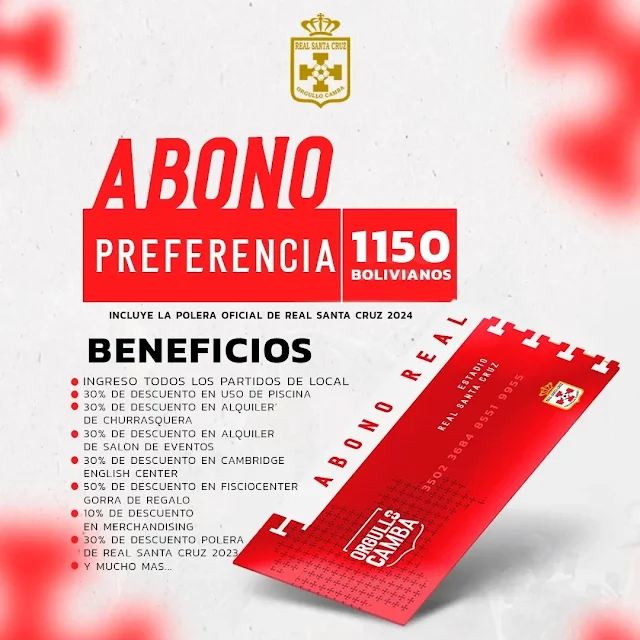 Abonos Real Santa Cruz 2024