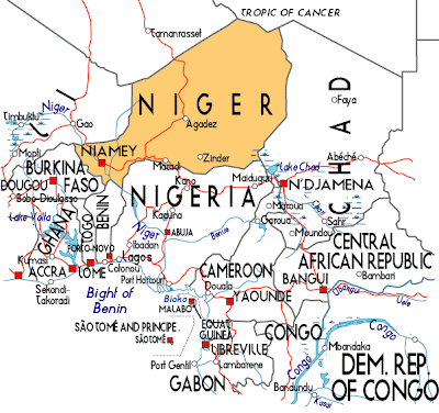 Map of Niger Country Area