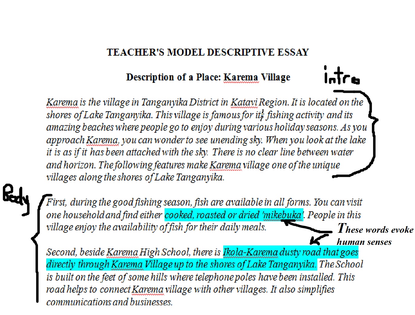 descriptive essay definition