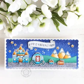 Sunny Studio Stamps: Enchanted Spring Scenes Banner Basics Fall Kiddos Frilly Frames Woodland Borders Fairy Tale Themed Card by Candice Fisher