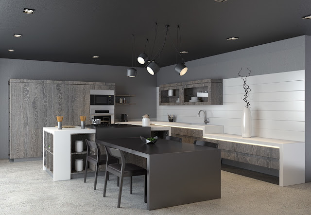 50 Desain  Dapur Mewah Bernuansa Hitam  Putih  Terbaik 2019 