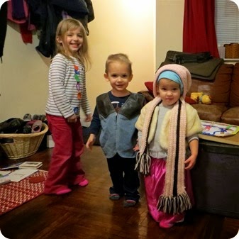 Elaine dressed up the babies!