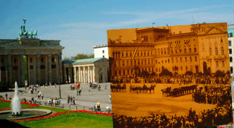 Pariser Platz during the official reception of Queen Wilhelmina of the Netherlands in May 1901