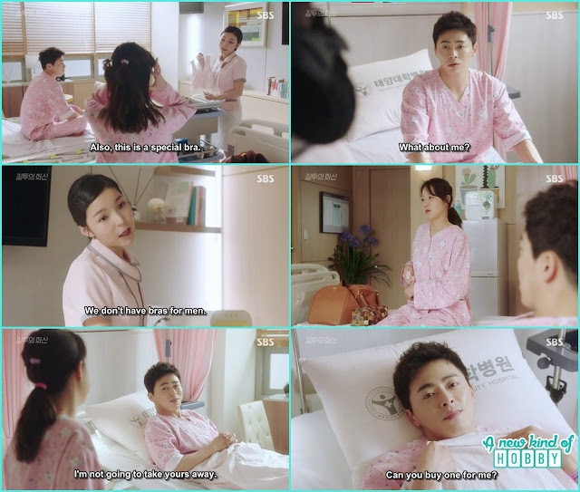  the nurse give the bra to na ri and hwa shin become weird asking why there is no bra for men - Jealousy Incarnate - Episode 6 Review