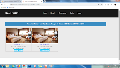 Sorcecode Sistem Reservasi Kamar Hotel Berbasis Website