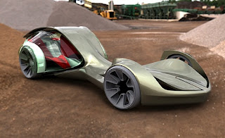 New Greats Moder Futuristic Design Drool Over Green Concept Car for Future