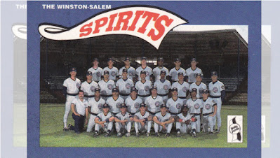 Winston-Salem Spirits 1990 team card