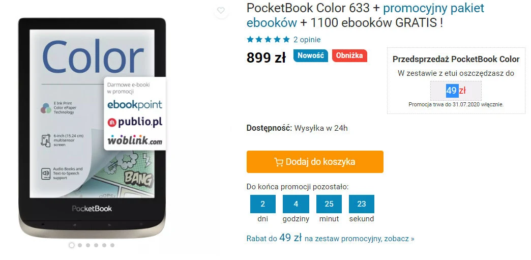 PocketBook Color 633 w sklepie z czytnikami czytio.pl