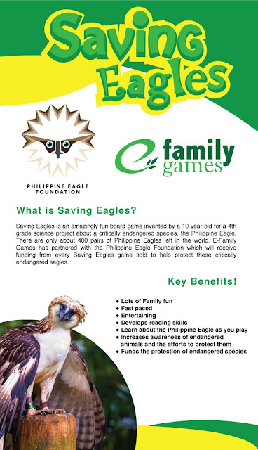  Saving Eagles Board Game aims to save eagles.