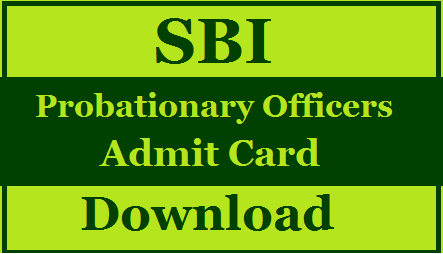 SBI PO Admit Card 2020 Download