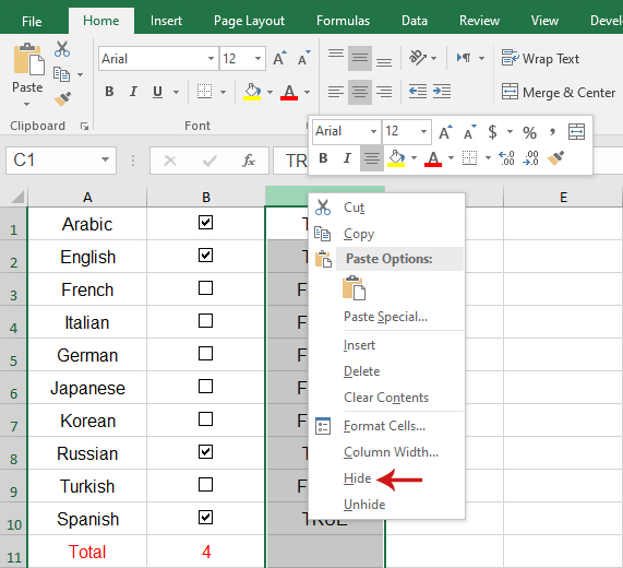 عمل قائمة اختيارات في برنامج Excel