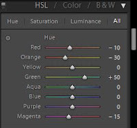 hue, saturation lightroom
