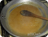 melt butter and add flour.. stirring.. add chicken broth slowly.. keep on stirring..