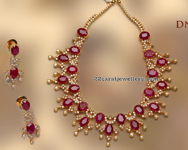 Ruby Diamond Set by Tibarumal Jewels