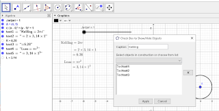 cek box di geogebra