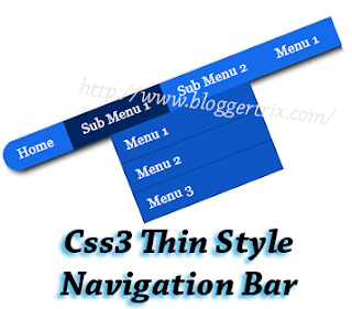 Css3+Thin+Style+Navigation+Bar+for+Blogger