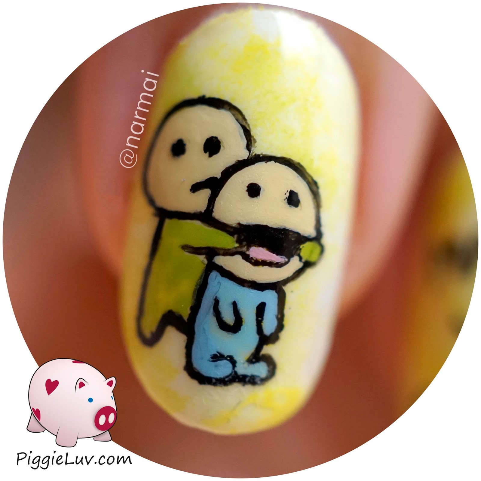 Piggieluv I Can Always Make You Smile Happy Nail Art