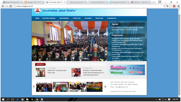 Contoh Analisa Website Universitas - IT Blogger