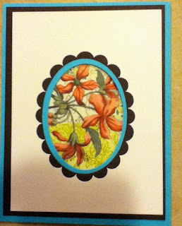 Floral stickers with a layered paper card kit