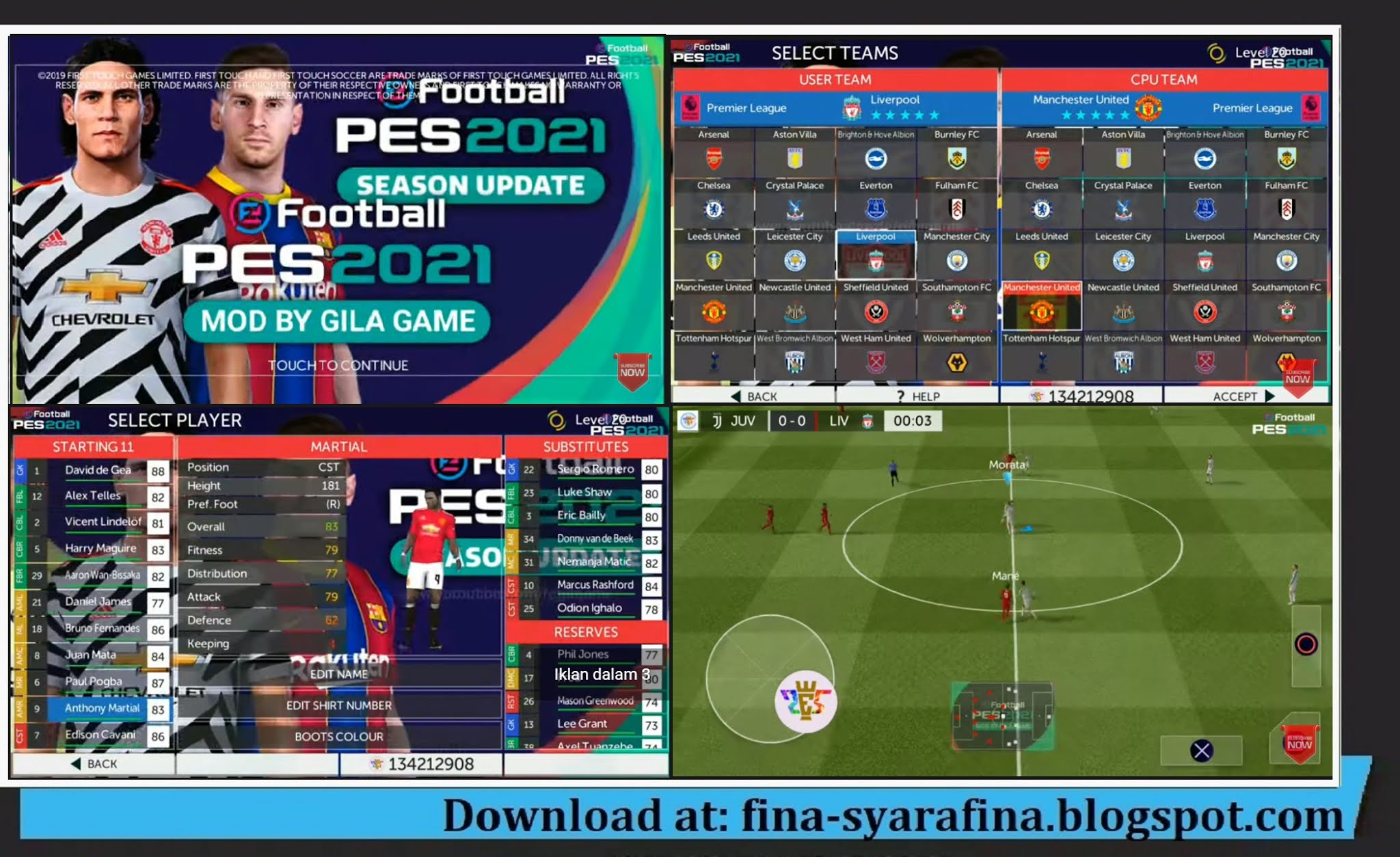 FTS Mod Special eFootball PES 2021 Edition Full European