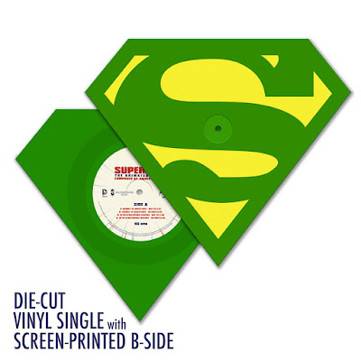 San Diego Comic-Con 2015 Exclusive Superman: The Animated Series Die-Cut Single Record by Shirley Walker x Phantom City Creative x Mondo - Kryptonite Green Vinyl