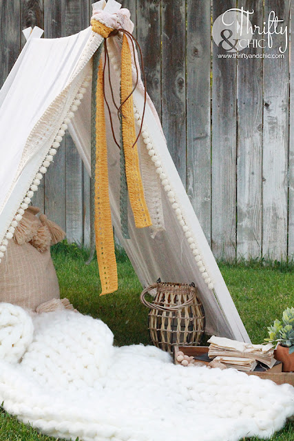 DIY kids play tent. DIY a-frame tent. DIY drop cloth kids teepee. How to make a play tent. outdoor play tent ideas. Boho style kids play tent.