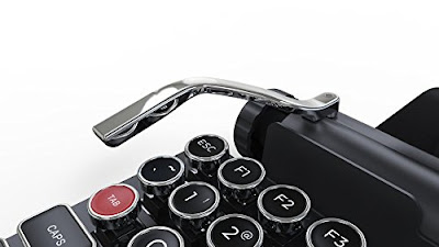 Bluetooth Typewriter Keyboard, Vintage Typewriter Inspired Wireless Mechanical Keyboard