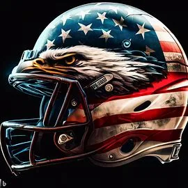 USA Patriotic Concept Football Helmet