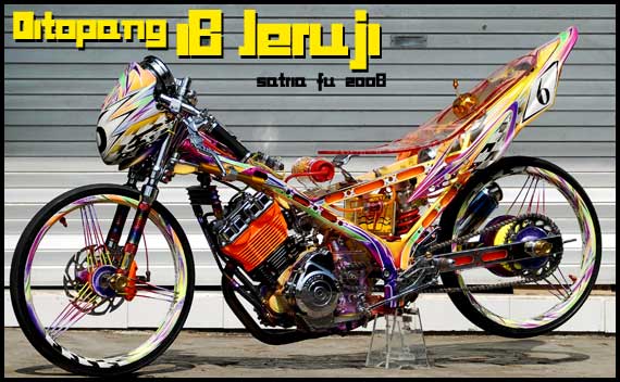 Motor Drag Thai Drag Look Style Suzuki Satria 