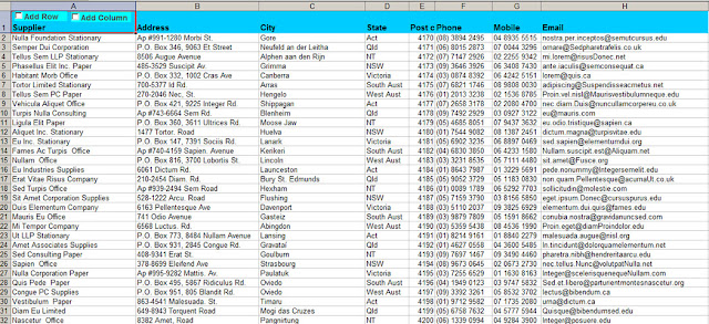 excel vba add row add column