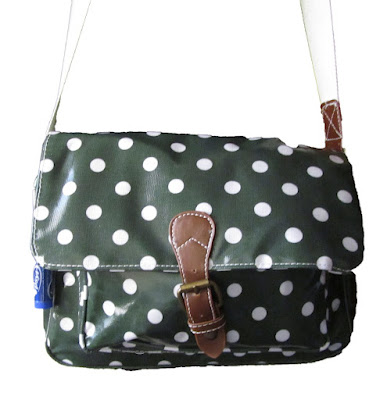 bag, polka dot, satchel, green, 