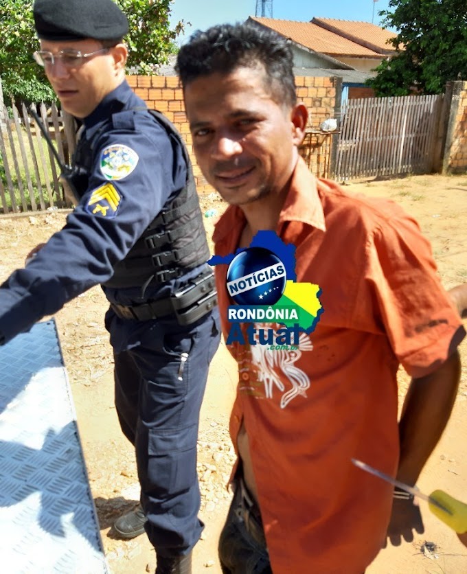 Ji-Paraná – Após tentar esfaquear a própria mãe, indivíduo é preso pela PM