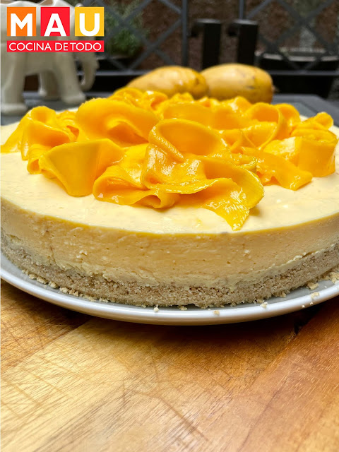 mau cocina de todo cheesecake de mango sin horno pie pay de queso receta facil