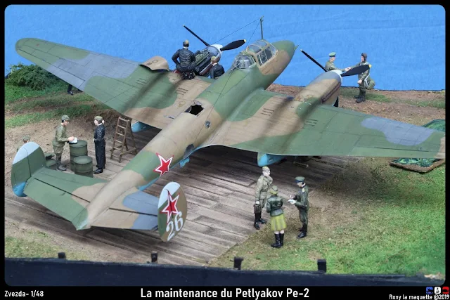 Diorama Zvezda Petlyakov Pe-2 "La maintenance du Pe-2"