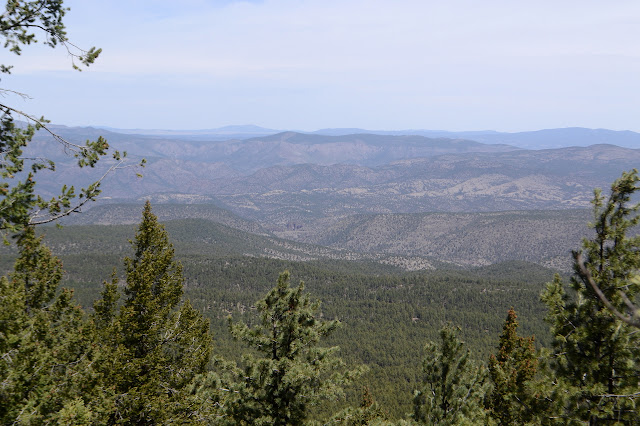 creases of the mountains below