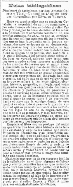 Crítica al Diccionari de Barbrismes