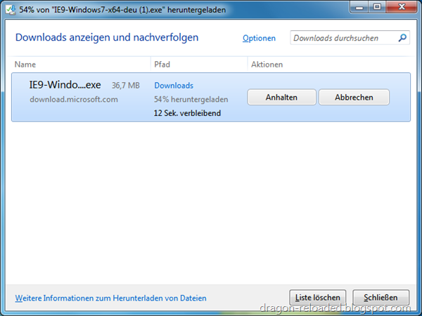 IE9 Download Manager