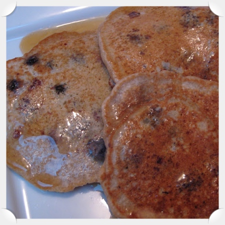 Whole Grain Blueberry Pancakes