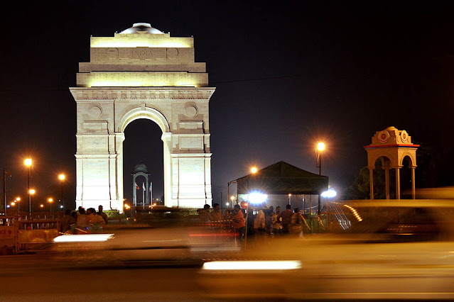 India Gate at night