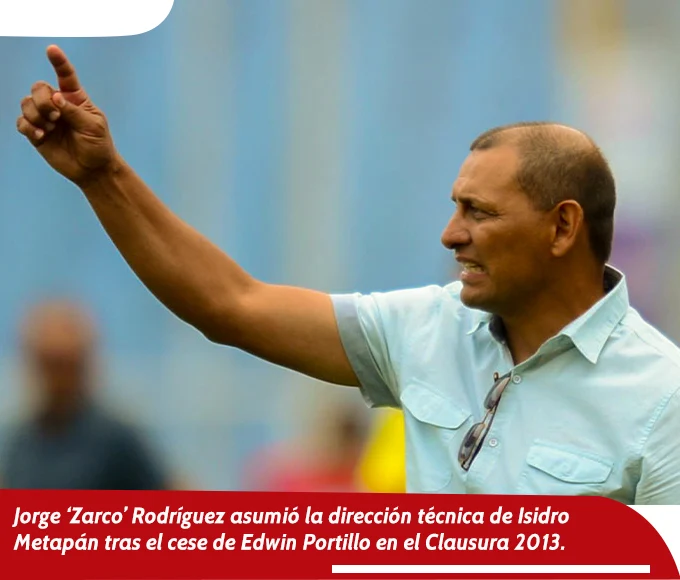 Jorge "el Zarco" Rodríguez se convirtió en nuevo técnico de Metapán al sustituir a Edwin Portillo