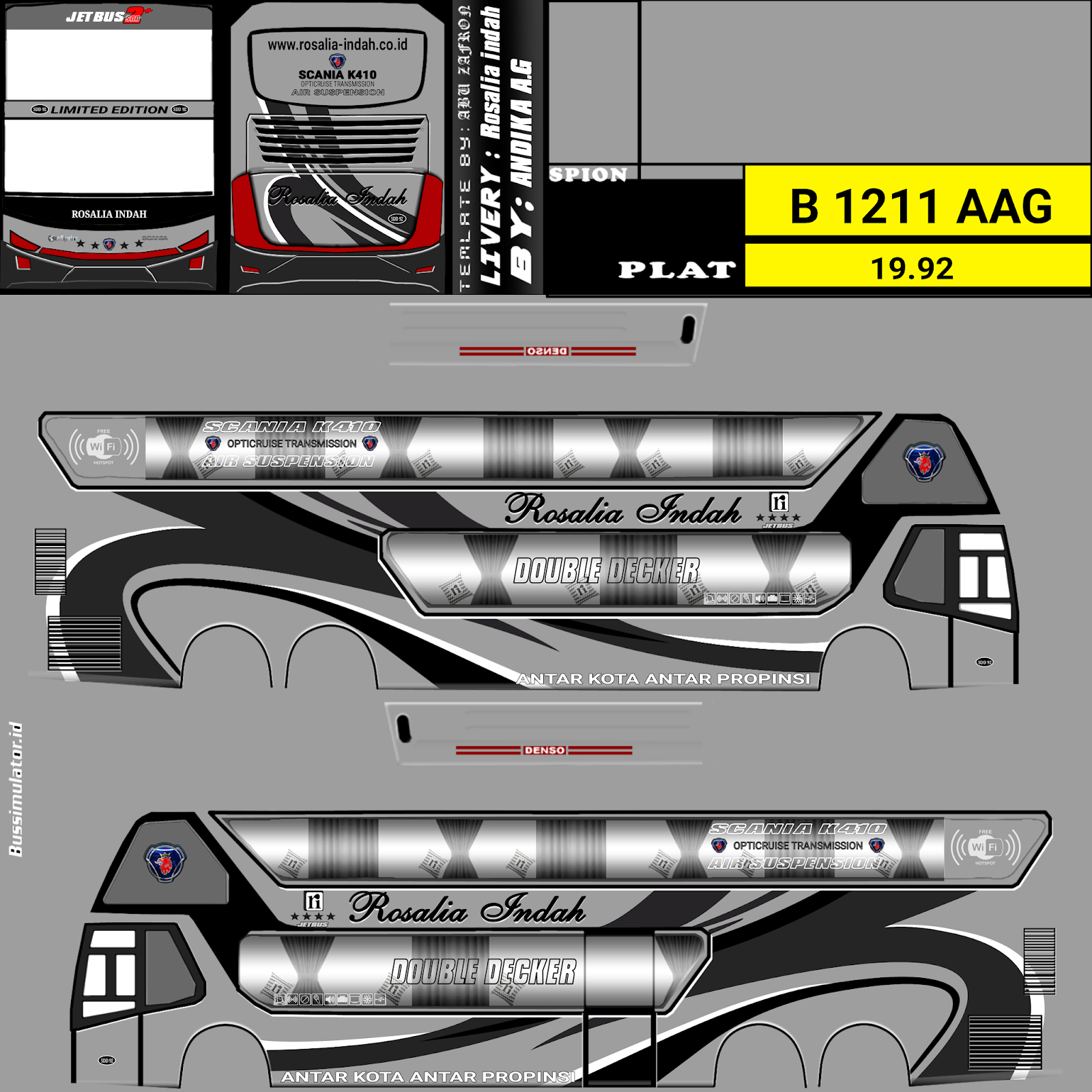 Livery Bussid Hd Double Decker - BUSSID | LIVERY SAN | SHD Efek 3D SR2