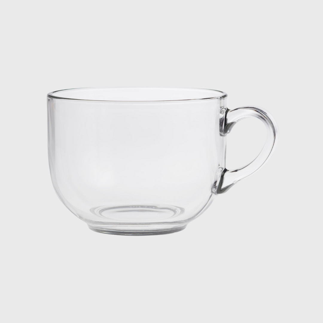 oversized glass mug