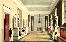 The saloon leading to the private boxes, Covent Garden Theatre,  from Ackermann's Repository (1810)