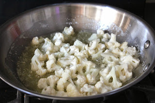 Cauliflower florets in brown butter