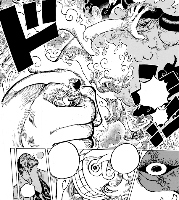 ワンピース 漫画 1108話 ルフィ ギア5 巨大化 サターン聖 黄猿 ONE PIECE Chapter 1108 Luffy Gear 5 nika