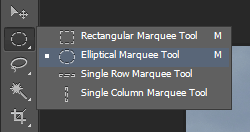 Icon Elliptical Marquee Tool.