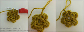 crochet flower, crochet flower accent, flower for embellishment, crochet embellishments